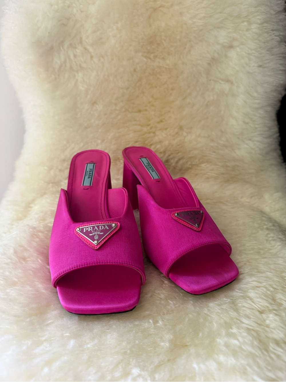 Prada Satin Mules